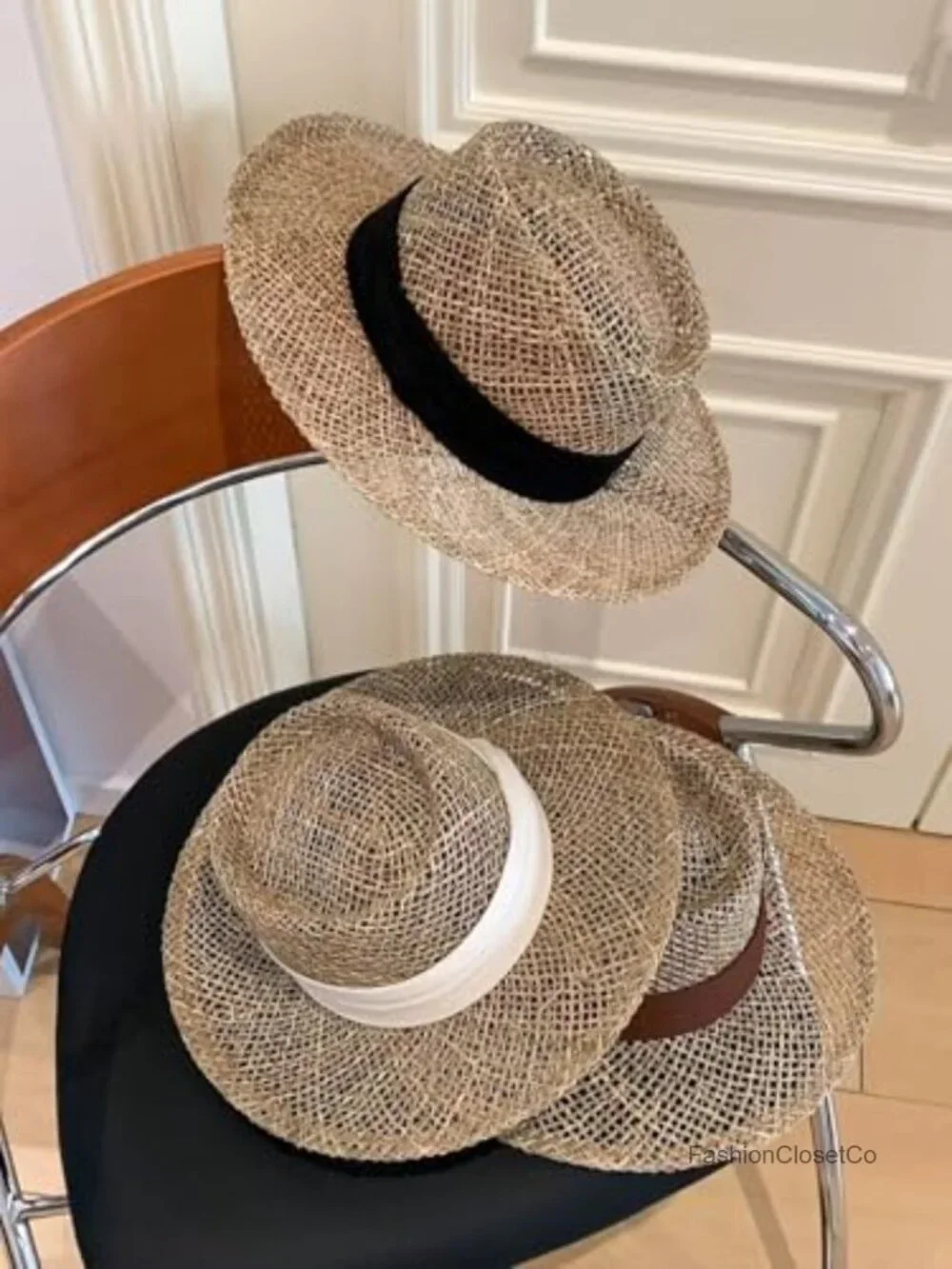 Hollow Out Straw Sun Hat - Breathable & Lightweight for Beach Vacation